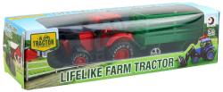 Traktor zemědělský 9cm set s vlečkou a nástrojem 4 druhy v krabici plast