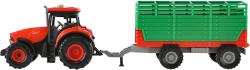 Traktor Zetor červený set s vlekem na setrvačník na baterie Světlo Zvuk