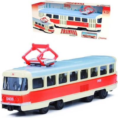 Tramvaj česká 16cm kovový retro model na spätný náťah v krabici Tramvaj česká 16cm kovový retro model na spätný náťah v krabici