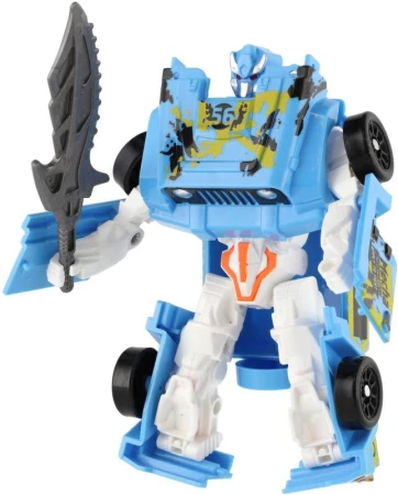 Transformer auto/robot 14cm transrobot bojový Modrý s premenou 2v1