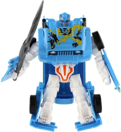 Transformer auto/robot 14cm transrobot bojový Modrý s premenou 2v1