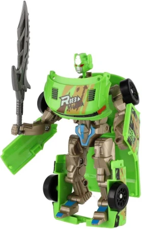 Transformer auto/robot 14cm transrobot bojový Zelený s premenou 2v1