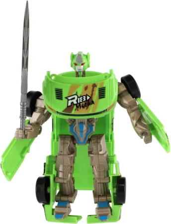 Transformer auto/robot 14cm transrobot bojový Zelený s premenou 2v1