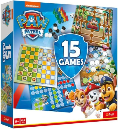 Trefl Hra sada 15 her Tlapková Patrola (Paw Patrol) (společenská hra) Trefl Hra sada 15 her Tlapková Patrola (Paw Patrol) (společenská hra)