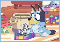 Trefl PUZZLE 4v1 Bluey a jeho svět 29x21cm skládačka 71 dílků