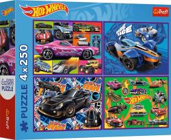 Trefl PUZZLE 4v1 Hot Wheels Závodní auta 34x24cm skládačka 1000 dílků