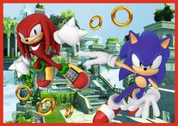 Trefl PUZZLE 4v1 Ježek Sonic Dobrodružná jízda 29x21cm 207 dílků skládačka