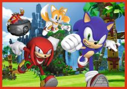 Trefl PUZZLE 4v1 Ježek Sonic Dobrodružná jízda 29x21cm 207 dílků skládačka