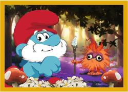 Trefl PUZZLE 4v1 Život ve Šmoulí vesnici 29x21cm 35-70 dílků skládačka