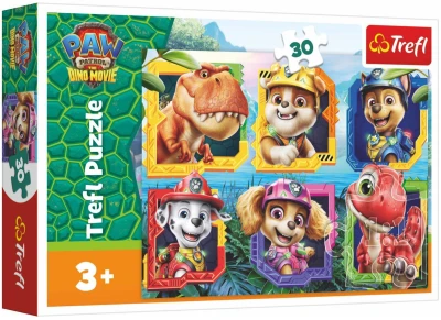 Trefl PUZZLE Dinosauří ostrov Tlapková Patrola 27x20cm 30 dílků skládačka Trefl PUZZLE Dinosauří ostrov Tlapková Patrola 27x20cm 30 dílků skládačka