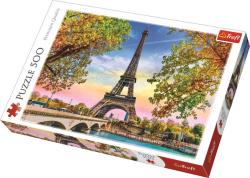 Trefl PUZZLE Foto romantická Paříž Eiffelova věž skládačka 48x34cm 500 dílků