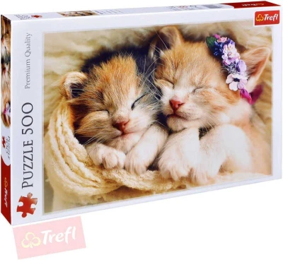Trefl PUZZLE Foto Spící koťata 500 dílků 48x34cm skládačka 137271 Trefl PUZZLE Foto Spící koťata 500 dílků 48x34cm skládačka 137271