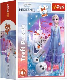 Trefl PUZZLE Frozen 2 (Ledové Království) mini 20x13cm 54 dílků 4 druhy
