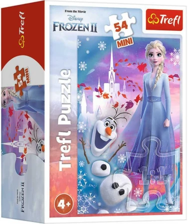Trefl PUZZLE Frozen 2 (Ledové Království) mini 20x13cm 54 dílků 4 druhy