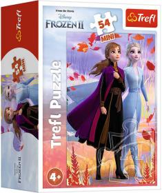 Trefl PUZZLE Frozen 2 (Ledové Království) mini 20x13cm 54 dílků 4 druhy