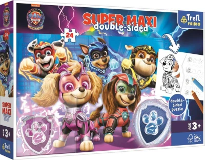 Trefl PUZZLE MAXI Obojstranné Tlapková patrola 60x40cm 24 dielikov s omaľovánkou 3v1 Trefl PUZZLE MAXI Obojstranné Tlapková patrola 60x40cm 24 dielikov s omaľovánkou 3v1