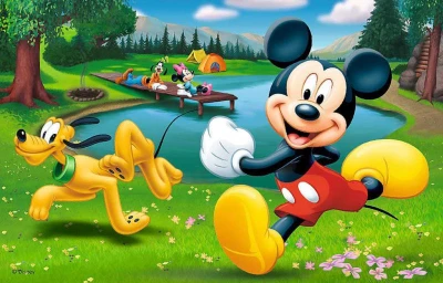 Trefl PUZZLE Mickey Mouse Den s přáteli mini 20x13cm 54 dílků 4 druhy