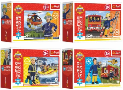 Trefl PUZZLE MiniMaxi Hrdinský Požárník Sam 22x16cm 20 dílků 4 druhy