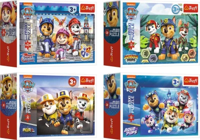 Trefl PUZZLE MiniMaxi Tlapková patrola: Psí hrdinové 22x16cm 20 dílků 4 druhy Trefl PUZZLE MiniMaxi Tlapková patrola: Psí hrdinové 22x16cm 20 dílků 4 druhy