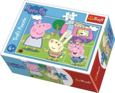 Trefl PUZZLE Prasátko Peppa Pig U rybníka mini 20x13cm 54 dílků 4 druhy