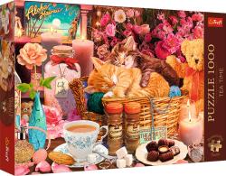 Trefl PUZZLE PREMIUM Čas na čaj Všechno hezké 68x48cm 1000 dílků Trefl PUZZLE PREMIUM Čas na čaj Všechno hezké 68x48cm 1000 dílků