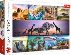 Trefl PUZZLE PREMIUM Foto koláž Afrika 68x48cm skládačka 1000 dílků Trefl PUZZLE PREMIUM Foto koláž Afrika 68x48cm skládačka 1000 dílků