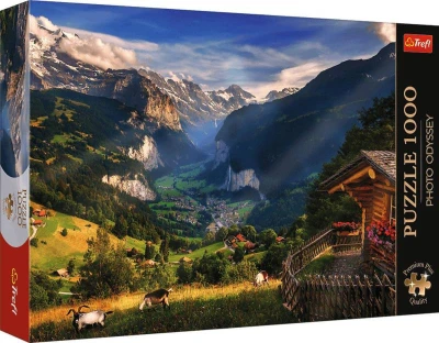 Trefl PUZZLE PREMIUM Photo Odyssey Lauterbrunnen Švýcarsko 68x48cm 1000 dílků Trefl PUZZLE PREMIUM Photo Odyssey Lauterbrunnen Švýcarsko 68x48cm 1000 dílků