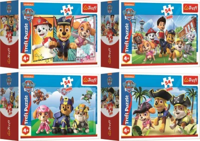 Trefl PUZZLE Tlapková Patrola Společná dobrodružství mini 20x13cm 54 dílků 4 druhy Trefl PUZZLE Tlapková Patrola Společná dobrodružství mini 20x13cm 54 dílků 4 druhy