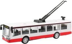 Trolejbus kovový 16cm zpětný chod český design otevírací dveře