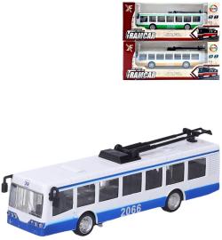 Trolejbus kovový s efekty 16cm na baterie zpětný chod Světlo Zvuk Trolejbus kovový s efekty 16cm na baterie zpětný chod Světlo Zvuk