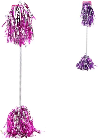 Tyč gymnastická 55cm mažoretková hůlka s třásněmi 2 barvy Tyč gymnastická 55cm mažoretková hůlka s třásněmi 2 barvy