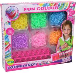 UDĚLEJ SI NÁRAMEK Gumičky 6 barev pruhované LOOM BANDS + tkalcovský stav UDĚLEJ SI NÁRAMEK Gumičky 6 barev pruhované LOOM BANDS + tkalcovský stav