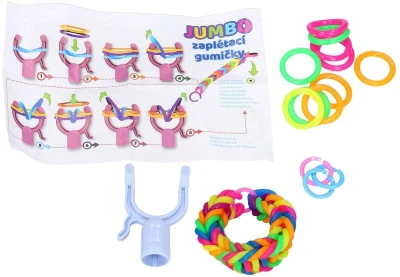 UDĚLEJ SI NÁRAMEK Gumičky Jumbo barevné kreativní set 70ks s doplňky