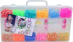 UDĚLEJ SI NÁRAMEK Gumičky LOOM BANDS 1400ks set s doplňky mix barev UDĚLEJ SI NÁRAMEK Gumičky LOOM BANDS 1400ks set s doplňky mix barev