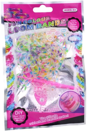 UDĚLEJ SI NÁRAMEK Gumičky LOOM BANDS 150ks neonové žíhané v sáčku UDĚLEJ SI NÁRAMEK Gumičky LOOM BANDS 150ks neonové žíhané v sáčku
