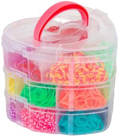 UDĚLEJ SI NÁRAMEK Gumičky LOOM BANDS 2700ks s doplňky box srdce