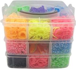 UDĚLEJ SI NÁRAMEK Gumičky LOOM BANDS 3000ks set s doplňky velký box