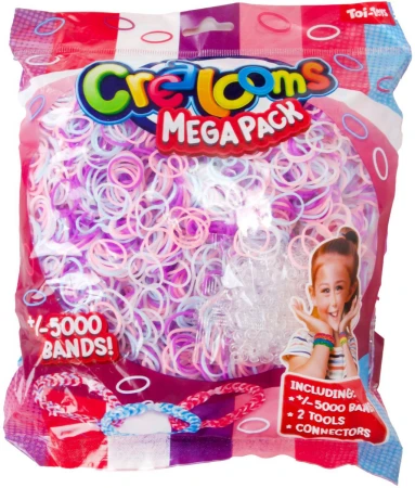 UDĚLEJ SI NÁRAMEK Gumičky LOOM BANDS 5000ks set s nástroji 4 barvy