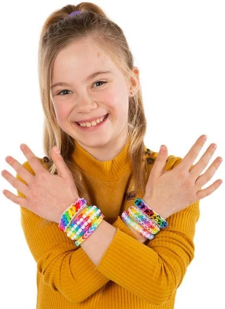 UDĚLEJ SI NÁRAMEK Gumičky LOOM BANDS 700ks + tkalcovský stav s korálky