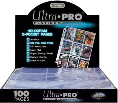 UltraPRO Platinum hologram stránkové obaly na sběratelské karty 9 kapes