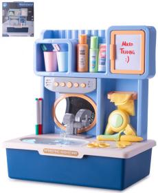 Umyvadlo modré s tekoucí vodou set s doplňky na baterie Světlo Zvuk Umyvadlo modré s tekoucí vodou set s doplňky na baterie Světlo Zvuk