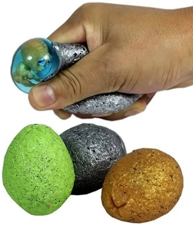 Vajíčko mačkací Alien Egg s figurkou s mimozemšťanem 3 barvy