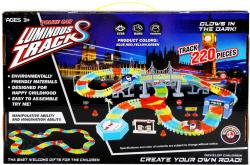 Variabilní dráha svítící ve tmě Policie 220 dílků s autíčkem na baterie LED Světlo