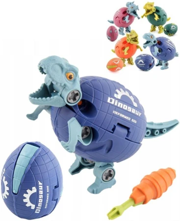Vejce dinosauří šroubovací dinosaurus s transformací 2v1 s nástrojem 4 druhy Vejce dinosauří šroubovací dinosaurus s transformací 2v1 s nástrojem 4 druhy