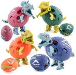 Vejce dinosauří šroubovací dinosaurus s transformací 2v1 s nástrojem 4 druhy
