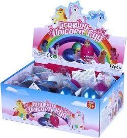 Vejce jednorožec zvířátko ve vejci rostoucí a líhnoucí se ve vodě 3 barvy