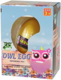 Vejce sovička zvířátko ve vejci rostoucí a líhnoucí se ve vodě 4 barvy