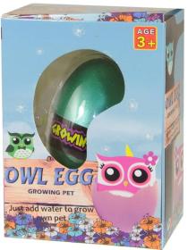 Vejce sovička zvířátko ve vejci rostoucí a líhnoucí se ve vodě 4 barvy