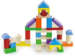 Viga DŘEVO Baby stavebnice kostky 100ks v kyblíku (dřevěná hračka)