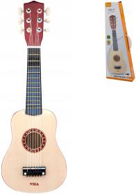 Viga DŘEVO Kytara natur klasická dětská (hudební nástroje)